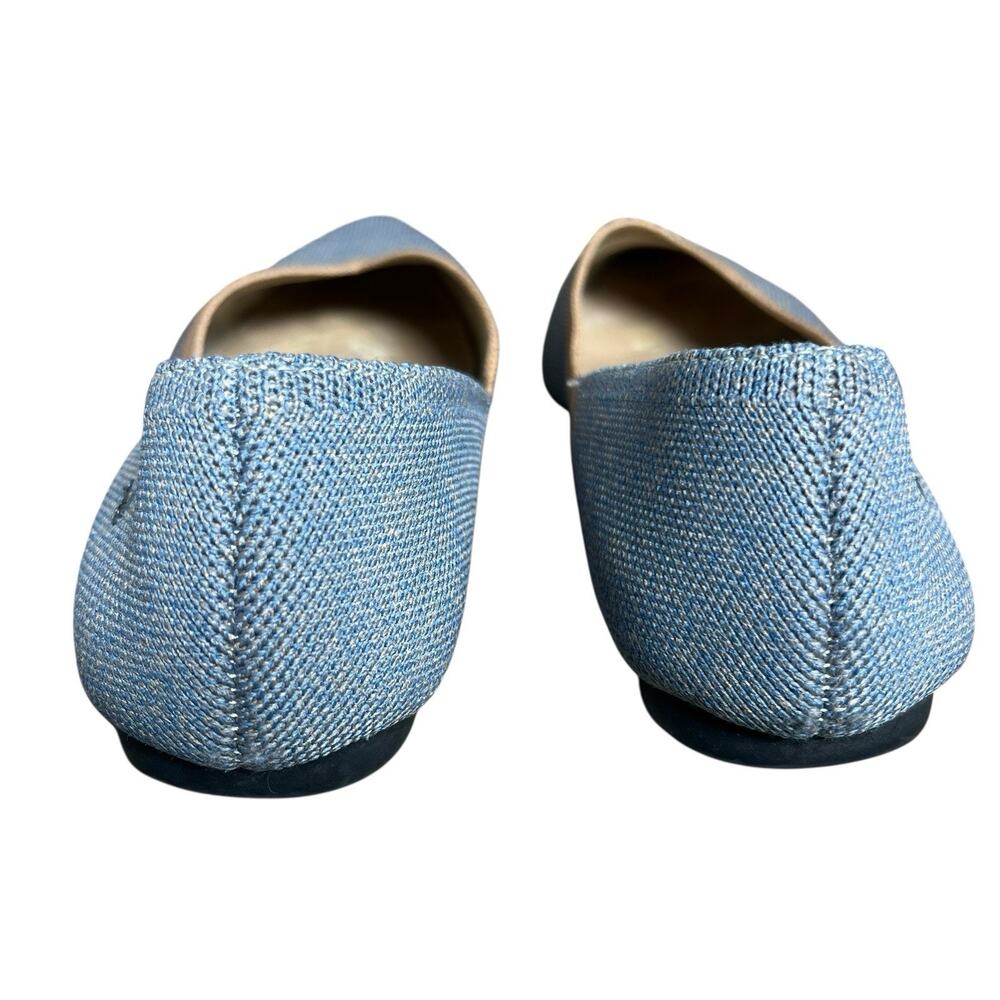 Vivaia Vienna Pointed Toe Knit Ballet Flats Size 37.5 US 7 Light Blue - Picture 8 of 9